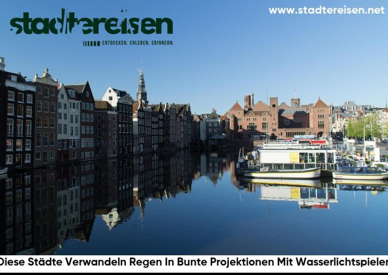 Diese Städte Verwandeln Regen In Bunte Projektionen Mit Wasserlichtspielen
