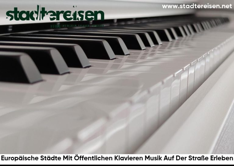 Europäische Städte Mit Öffentlichen Klavieren Musik Auf Der Straße Erleben