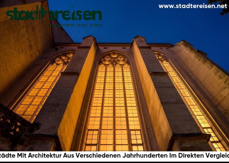 Städte Mit Architektur Aus Verschiedenen Jahrhunderten Im Direkten Vergleich