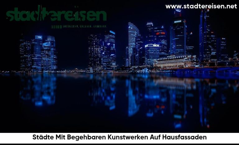 Städte Mit Begehbaren Kunstwerken Auf Hausfassaden