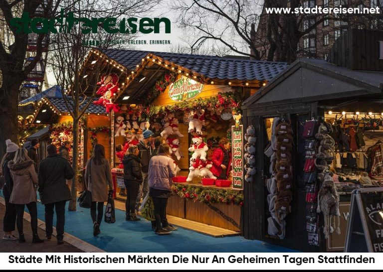 Städte Mit Historischen Märkten Die Nur An Geheimen Tagen Stattfinden