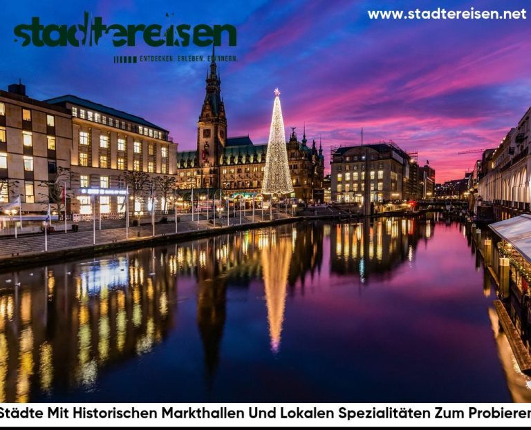 Städte Mit Historischen Markthallen Und Lokalen Spezialitäten Zum Probieren