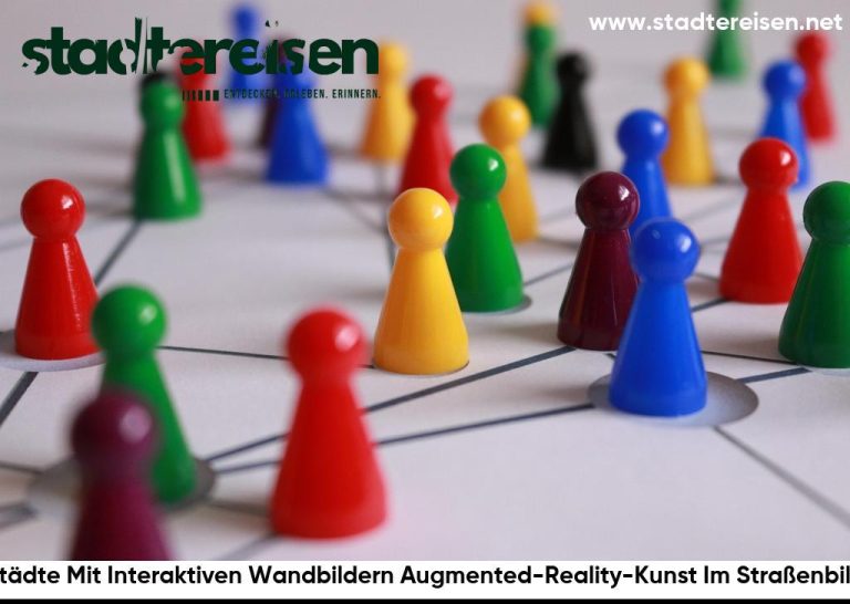 Städte Mit Interaktiven Wandbildern Augmented-Reality-Kunst Im Straßenbild