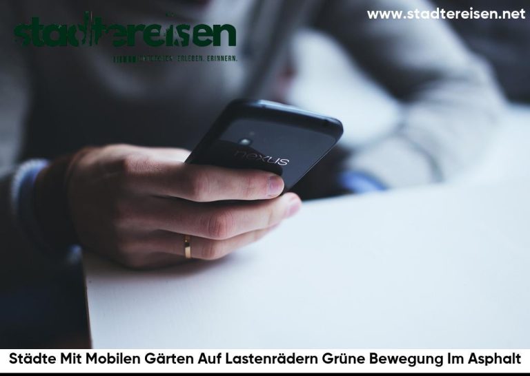 Städte Mit Mobilen Gärten Auf Lastenrädern Grüne Bewegung Im Asphalt