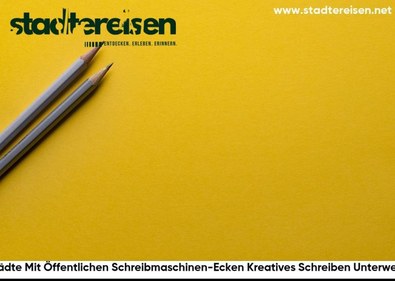Städte Mit Öffentlichen Schreibmaschinen-Ecken Kreatives Schreiben Unterwegs
