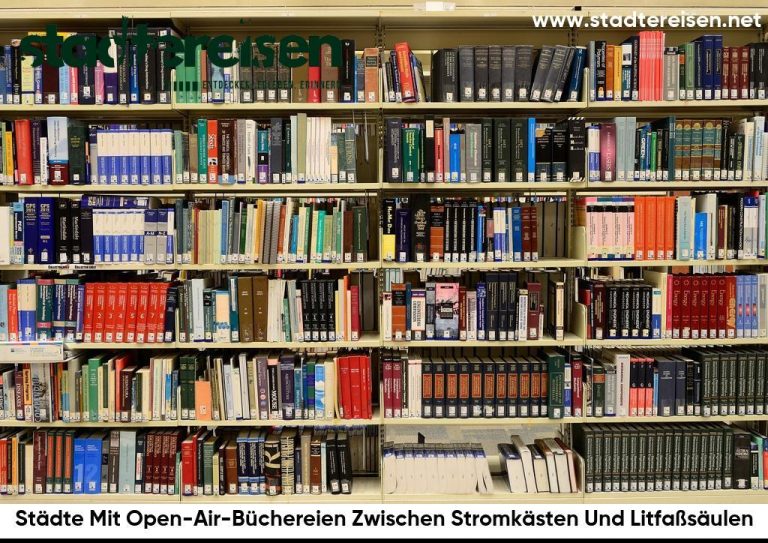 Städte Mit Open-Air-Büchereien Zwischen Stromkästen Und Litfaßsäulen