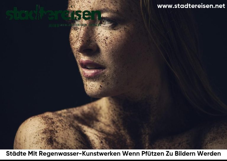 Städte Mit Regenwasser-Kunstwerken Wenn Pfützen Zu Bildern Werden