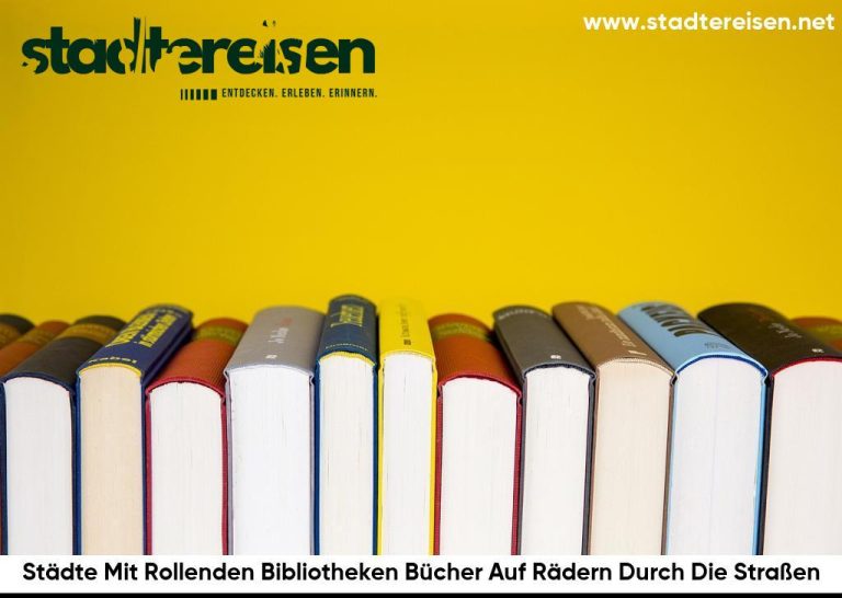 Städte Mit Rollenden Bibliotheken Bücher Auf Rädern Durch Die Straßen