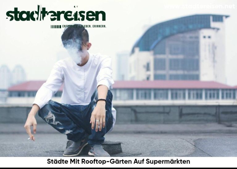 Städte Mit Rooftop-Gärten Auf Supermärkten