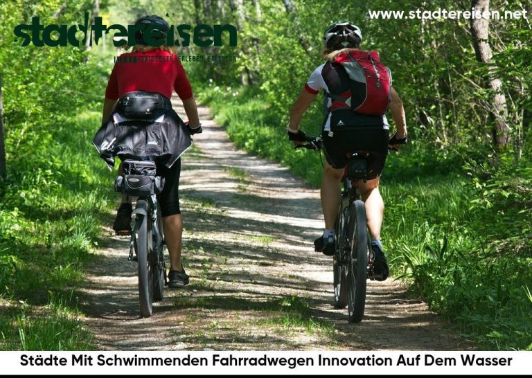 Städte Mit Schwimmenden Fahrradwegen Innovation Auf Dem Wasser