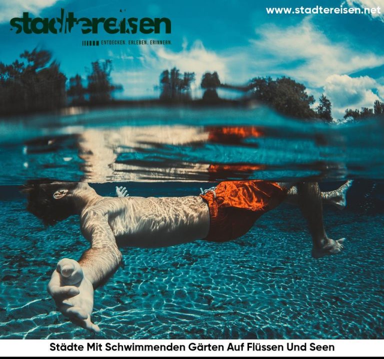 Städte Mit Schwimmenden Gärten Auf Flüssen Und Seen