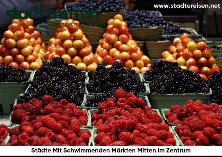 Städte Mit Schwimmenden Märkten Mitten Im Zentrum