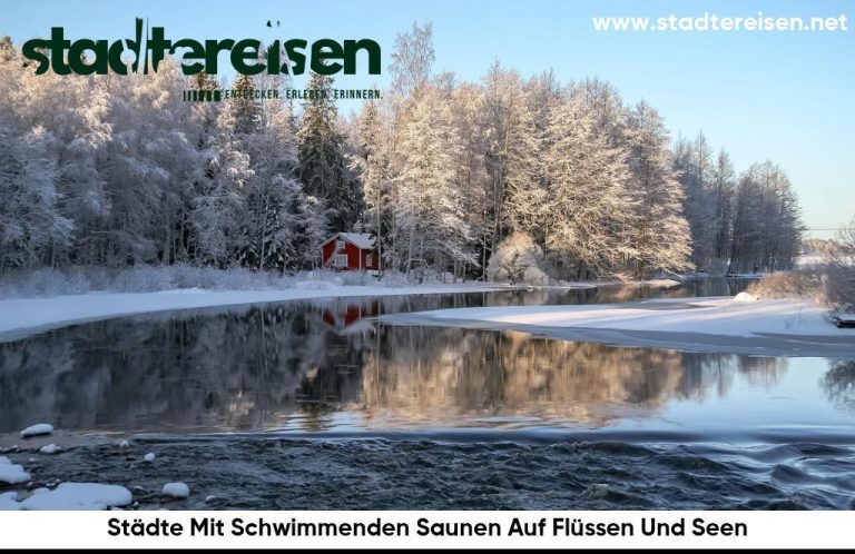 Städte Mit Schwimmenden Saunen Auf Flüssen Und Seen