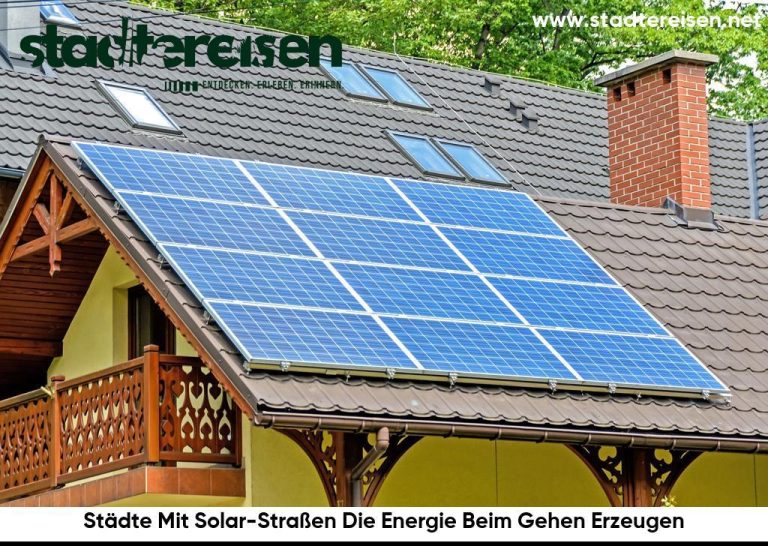 Städte Mit Solar-Straßen Die Energie Beim Gehen Erzeugen