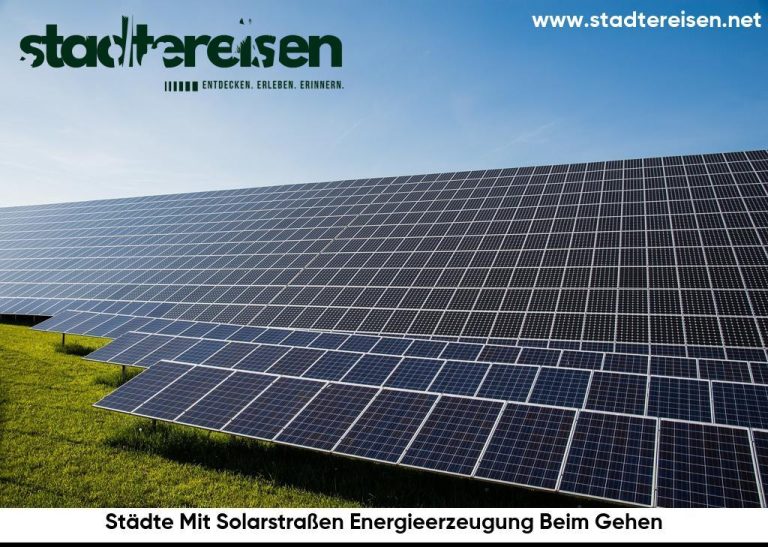Städte Mit Solarstraßen Energieerzeugung Beim Gehen