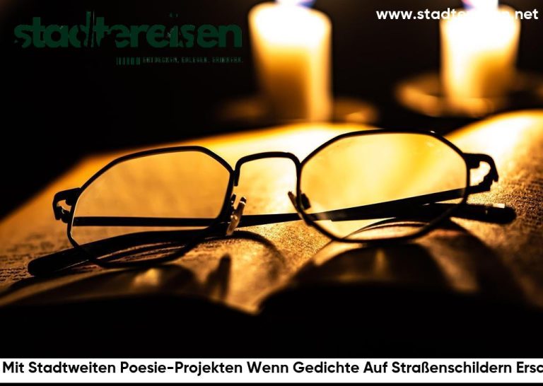 Städte Mit Stadtweiten Poesie-Projekten Wenn Gedichte Auf Straßenschildern Erscheinen