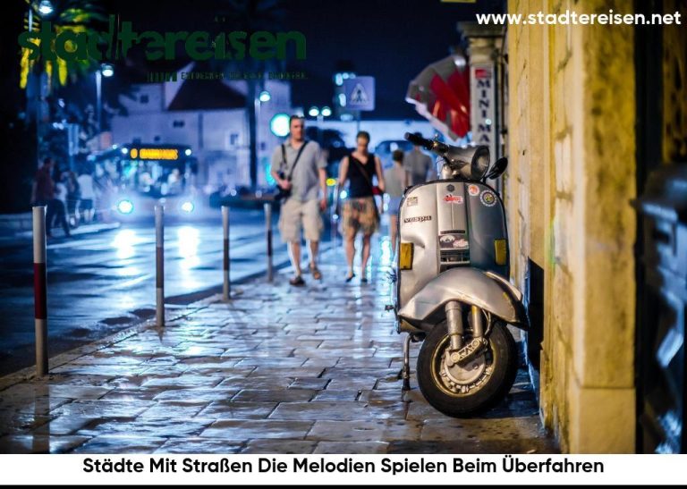 Städte Mit Straßen Die Melodien Spielen Beim Überfahren