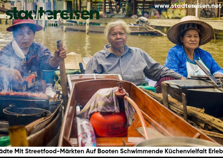 Städte Mit Streetfood-Märkten Auf Booten Schwimmende Küchenvielfalt Erleben