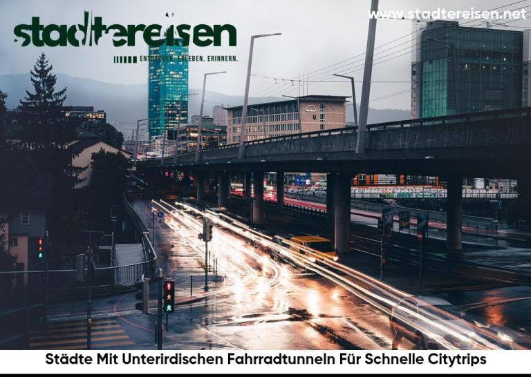 Städte Mit Unterirdischen Fahrradtunneln Für Schnelle Citytrips