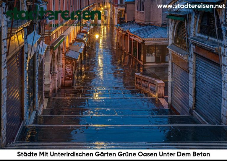 Städte Mit Unterirdischen Gärten Grüne Oasen Unter Dem Beton