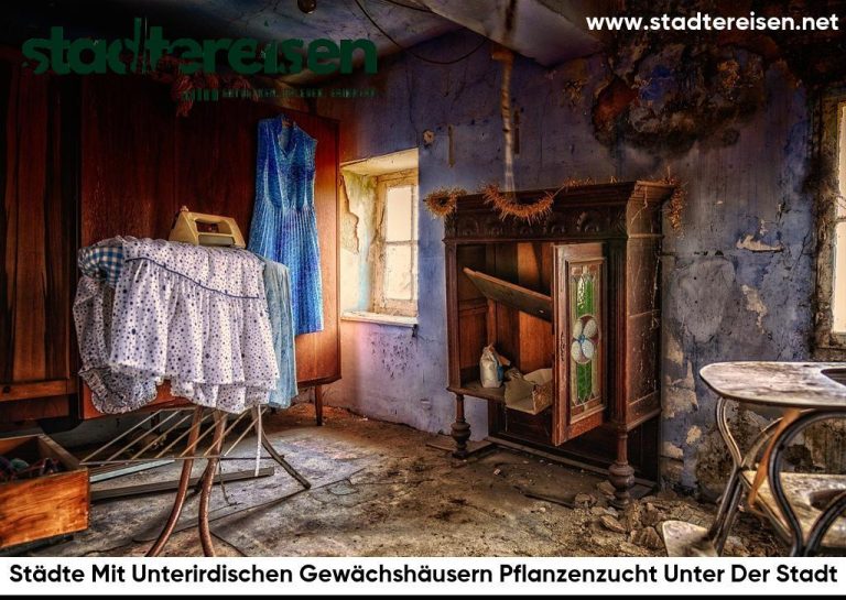 Städte Mit Unterirdischen Gewächshäusern Pflanzenzucht Unter Der Stadt