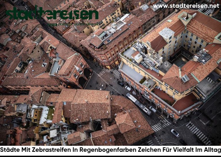 Städte Mit Zebrastreifen In Regenbogenfarben Zeichen Für Vielfalt Im Alltag