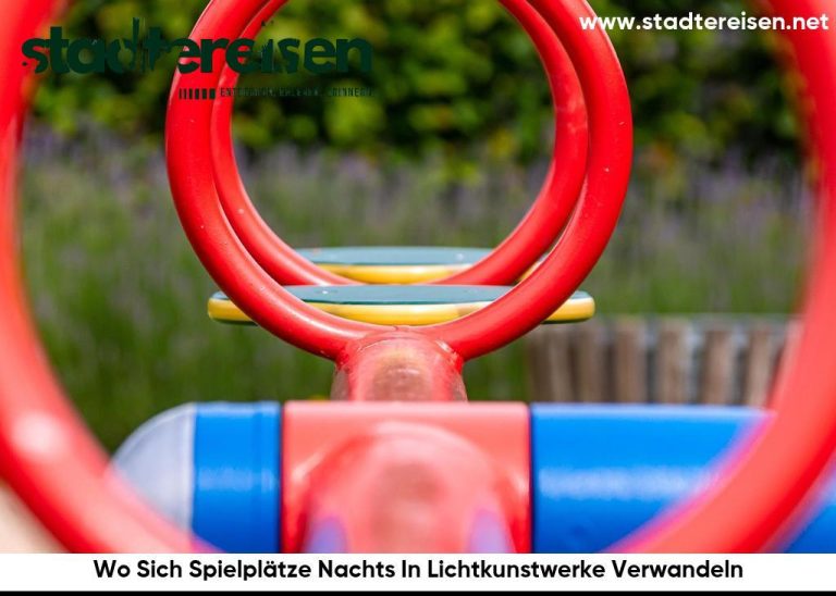 Wo Sich Spielplätze Nachts In Lichtkunstwerke Verwandeln