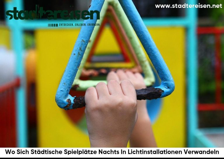 Wo Sich Städtische Spielplätze Nachts In Lichtinstallationen Verwandeln