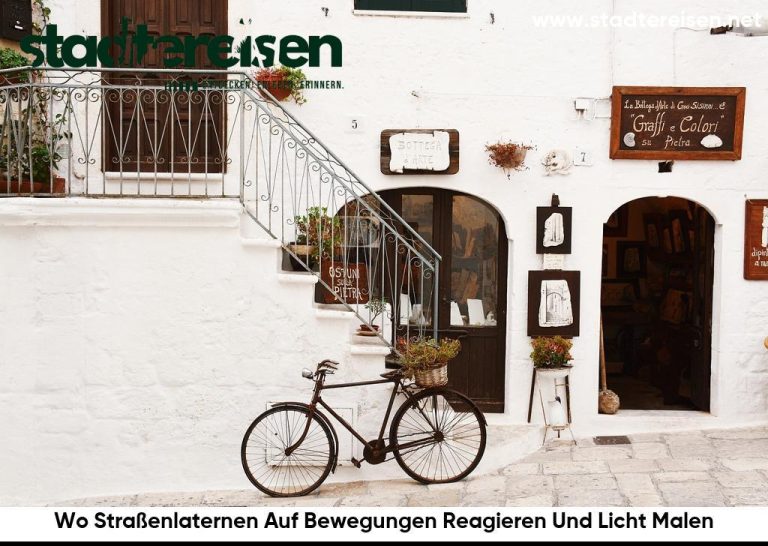 Wo Straßenlaternen Auf Bewegungen Reagieren Und Licht Malen