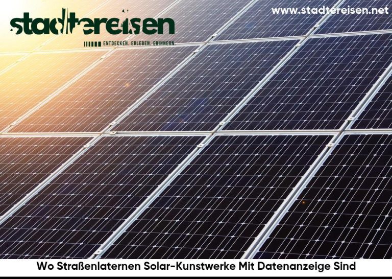 Wo Straßenlaternen Solar-Kunstwerke Mit Datenanzeige Sind
