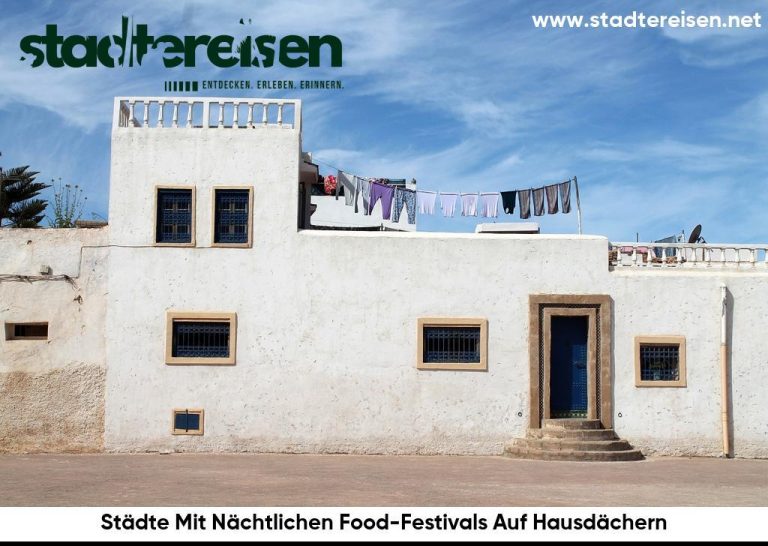 Städte Mit Nächtlichen Food-Festivals Auf Hausdächern
