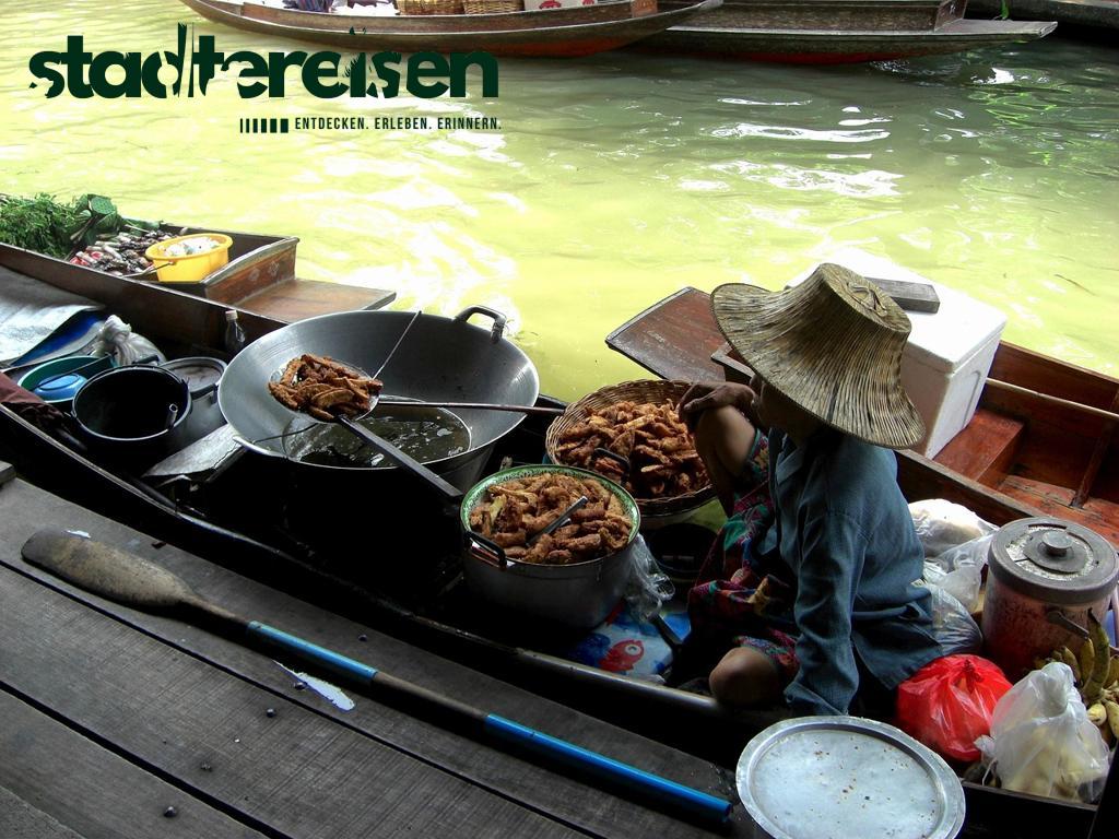 Städte Mit Schwimmenden Märkten Auf Kanälen