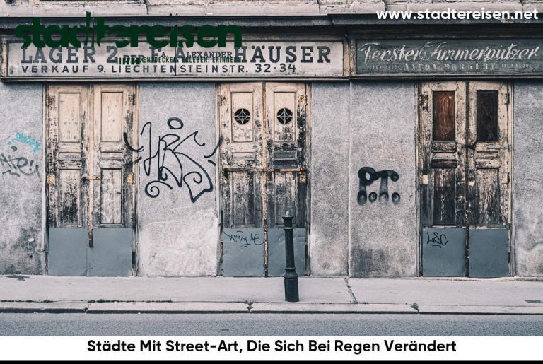 Städte Mit Street-Art, Die Sich Bei Regen Verändert