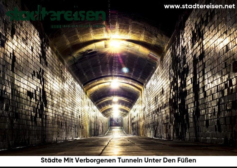 Städte Mit Verborgenen Tunneln Unter Den Füßen